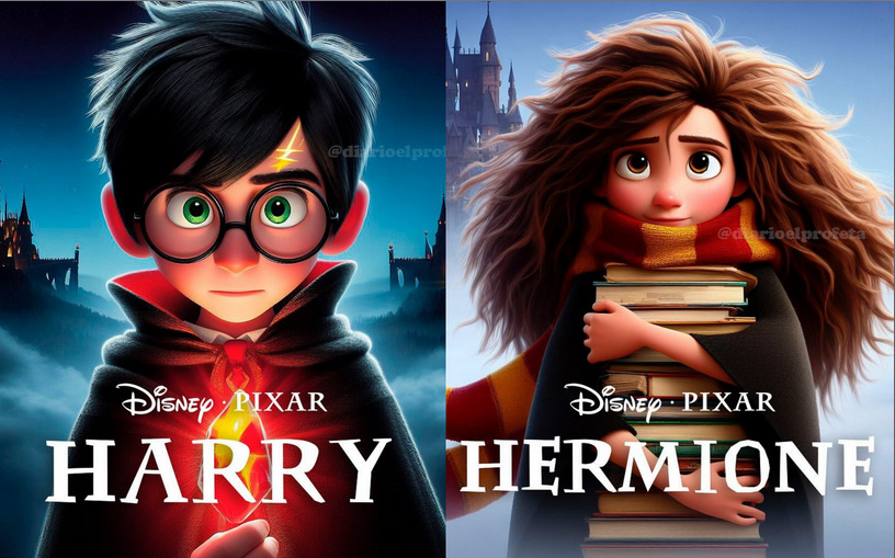 «Гаррі Поттер»: як персонажі Дж.К. Ролінґ могли б виглядати у мультфільмах Pixar