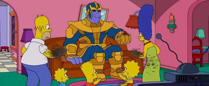 Танос наведался к Симпсонам в заставке 12-го эпизода 30-го сезона