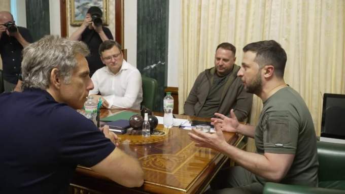 Бен Стиллер встретился с президентом Владимиром Зеленским в Киеве